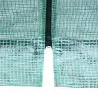 Outsunny Estufa de Jardim Estufa para Plantas com Prateleiras 143x143x195cm Estrutura de Aço Jardinagem Verde(m-11)