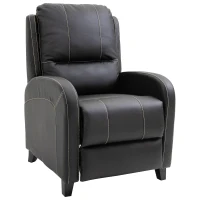 HOMCOM Massagesessel TV-Sessel elektrisch Relaxsessel Fernsehsessel Heizfunktion Wohnzimmer 165°-Neigung Kunstleder Metall Schwarz 70 x 88 x 100 cm(m-11)