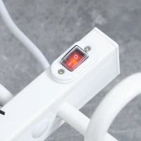 HOMCOM 4 Pairs Electric Shoe Dryer, Portable Shoe Warmers with Constant Temperature for Boots, Leather Shoes, Socks, White(m-7)