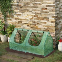 Outsunny Estufa com Tubo de Aço e Plástico Jardim Varanda Cultivo de Plantas 120x60x60 cm(m-2)