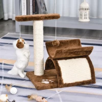 PawHut® DRAPAK DLA KOTA DRZEWKO DO ZABAWY DRAPANIA Z PIŁKĄ brązowy 40 x 30 x 43 cm (DxSxW)(m-4)