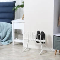 HOMCOM 4 Pairs Electric Shoe Dryer, Portable Shoe Warmers with Constant Temperature for Boots, Leather Shoes, Socks, White(m-10)