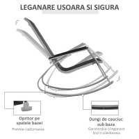 Outsunny scaun balansoar de exterior, 107x60x93cm, negru(m-6)