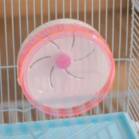 PawHut Jaula para Hámster Chalé para Roedores Pequeños con Casa Especial Comedero Bebedero Escaleras Rueda de Ejercicio Asas y Ruedas con Freno 60x35x47 cm Blanco(m-9)