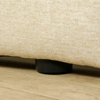 HOMCOM Tête de lit capitonnée - tête de lit rembourrée - dim. 150L x 120H cm - épaisseur 7 cm - MDF Coton Polyester Beige(m-9)