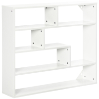 HOMCOM Estante de Parede de 4 Níveis com 7 Compartimentos Abertos para Sala de Estar Escritório Estilo Moderno 94x19,5x80cm Branco