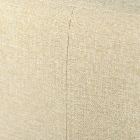 HOMCOM Tête de lit capitonnée - tête de lit rembourrée - dim. 150L x 120H cm - épaisseur 7 cm - MDF Coton Polyester Beige(m-8)