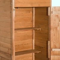 HOMCOM Armoire de Jardin Remise pour Outils 79L x 49l x 190H cm 2 Portes 2 étagères Toit bitumé étanche Bois Sapin pré-huilé(m-9)