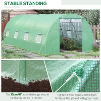 Outsunny 6 x 3 x 2m Walk-in Outdoor Garden Greenhouse Polytunnel with Door and Windows(m-7)