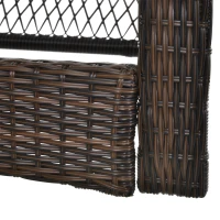 Outsunny 2-Person Outdoor Rattan Hanging Porch Swing Bench Chair Loveseat(m-8)