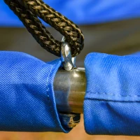 Outsunny Hanging Tree Swing, Adjustable Rope, Steel Frame, Waterproof, for Backyard Playground Park for Kids Over 3 Years Old, Blue and Black(m-13)