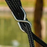 Outsunny Hanging Tree Swing, Adjustable Rope, Steel Frame, Waterproof, for Backyard Playground Park for Kids Over 3 Years Old, Blue and Black(m-11)