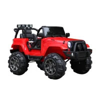 HOMCOM Voiture 4x4 électrique 12 V + télécommande 128L x 78l x 76H cm Enfants 3 à 8 Ans Effets Lumineux sonores Lecteur MP3 Rouge(m-1)