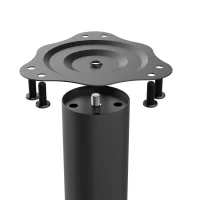 HOMCOM Set 4 Pezzi Gambe per Tavolo in Acciaio preforate con 6 Fori e con 24 Viti Incluse, Φ6 x 72Lcm, Nero(m-8)