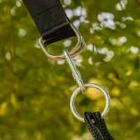 Outsunny Hanging Tree Swing, Adjustable Rope, Steel Frame, Waterproof, for Backyard Playground Park for Kids Over 3 Years Old, Blue and Black(m-12)