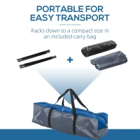 Outsunny  Double Layer Camping Tent Dome Shelter Portable- Blue(m-6)