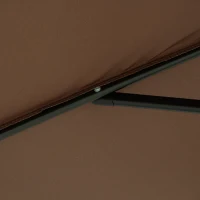Outsunny Chapéu de Sol de Jardim Ø295x250cm com Manivela Chapéu de Sol Exterior com Mecanismo de Inclinação e Mastro Desmontável de Metal para Terraço Piscina Pátio Café(m-11)