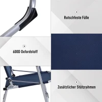 Krzesło kempingowe składane ogrodowe z podłokietnikami aluminiowe Outsunny(m-7)