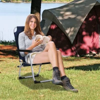 Krzesło kempingowe składane ogrodowe z podłokietnikami aluminiowe Outsunny(m-2)