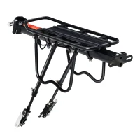 HOMCOM Fietsendrager, fietstas, snelspanner, bagagetas, aluminium, zwart, 49 x 12 x 14 cm(m-1)