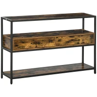 HOMCOM Konsolentisch im Industrial-Design 120 x 30 x 75,5 cm(m-1)