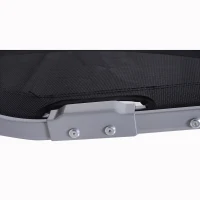 Outsunny Krzesło bujane, leżak ogrodowy z poduszką, aluminium, obciążenie do 120 kg, czarne(m-8)