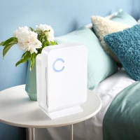 HOMCOM Deumidificatore Elettrico 48W, Silenzioso 40dB(A) Basso Consumo Certificato CE, Bianco 18.1x12.7x28.8cm 1300ml(m-4)