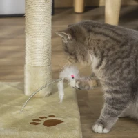 PawHut ansamblu de joaca pentru pisici, 75x40x112 cm, bej(m-11)