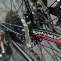 HOMCOM Fietsendrager, fietstas, snelspanner, bagagetas, aluminium, zwart, 49 x 12 x 14 cm(m-8)