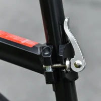 HOMCOM Fietsendrager, fietstas, snelspanner, bagagetas, aluminium, zwart, 49 x 12 x 14 cm(m-9)