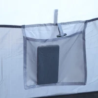 Namiot kempingowy dla 5-6 osób kopułowy 3 pomieszczenia poliester szary Outsunny(m-4)