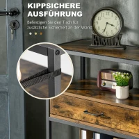 HOMCOM Konsolentisch im Industrial-Design 120 x 30 x 75,5 cm(m-6)