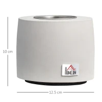 HOMCOM Tabletop Fire Pit, Indoor Fire Pit 12.5cm Table Top Fire Pit Bowl, Alcohol Fueled Concrete Firepit, Cylindrical Mini Fire Pit Balcony Decor for Soul Relaxing, Tabletop Portable Fire Bowls, Grey(m-3)