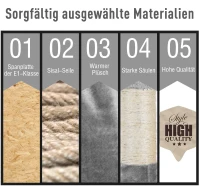 Pawhut DRAPAK DRZEWO DOMEK DLA KOTA 170cm szary(m-5)