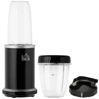 HOMCOM Blender compact 2 en 1 - 1000 W avec 2 bols amovibles 700ml et 350ml et couvercles(m-1)