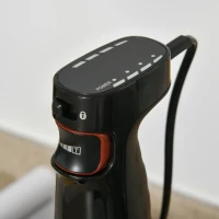 HOMCOM Mixeur Plongeant Multifonction 3 en 1 Vitesse réglable turbo1000 W - mélangeur à Main, hâchoir, Batteur - Acier INOX. ABS Noir(m-9)