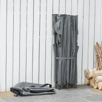 Outsunny Letto Matrimoniale da Campeggio, Brandina da Campeggio 2 Posti Pieghevole e Portatile Grigia 194x127x46cm(m-7)