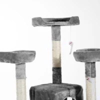 Pawhut DRAPAK DRZEWO DOMEK DLA KOTA 170cm szary(m-8)