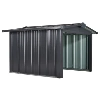 Outsunny Abri de Jardin pour Tondeuse à Gazon Robot-Tondeuse - Garage Tondeuse Robot - tôle Acier Noir(m-1)