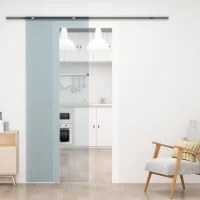 HOMCOM usa glisanta sticla rodata 77.5x205cm, transparenta(m-7)