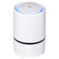 HOMCOM Purificateur d'air portable avec luminosité réglable filtre HEPA mode veille blanc(m-1)