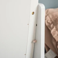 HOMCOM Specchio da Terra Ovale a Figura Intera con Inclinazione Regolabile, 47.5x45.5x154.5cm, Bianco(m-6)