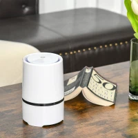 HOMCOM Purificateur d'air portable avec luminosité réglable filtre HEPA mode veille blanc(m-9)