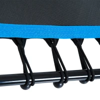 HOMCOM Trampoline de Fitness / Gymnastique haute performance Ø 114 cm élastiques Bungee + guidon hauteur réglable 116-132 cm bleu noir(m-8)