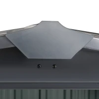 Outsunny Abri de Jardin pour Tondeuse à Gazon Robot-Tondeuse - Garage Tondeuse Robot - tôle Acier Noir(m-4)