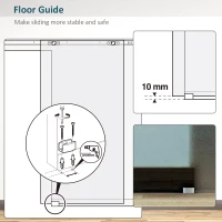 HOMCOM usa glisanta sticla rodata 77.5x205cm, transparenta(m-5)