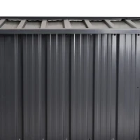 Outsunny Abri de Jardin pour Tondeuse à Gazon Robot-Tondeuse - Garage Tondeuse Robot - tôle Acier Noir(m-6)