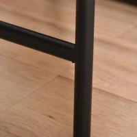 HOMCOM Coiffeuse Design Contemporain Table de Maquillage Plateau Verre trempé étagère Miroir pivotant métal Noir(m-9)