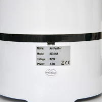 HOMCOM Purificateur d'air portable avec luminosité réglable filtre HEPA mode veille blanc(m-8)
