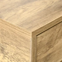 Homcom Masa Consola Vintage – Lemn & Metal cu Sertare & Raft(m-11)